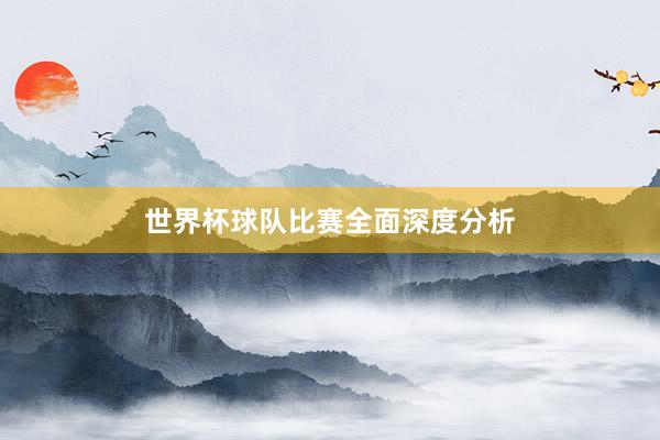世界杯球队比赛全面深度分析
